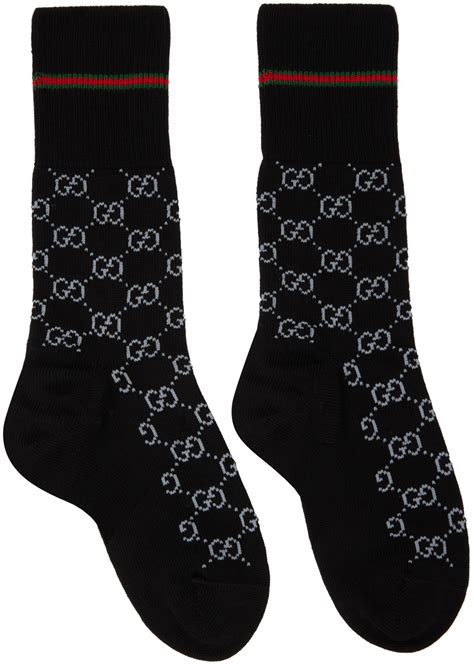 black gucci gg socks|black gucci socks men.